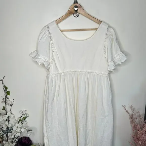 ivory maxi dress long sleeve Hecate Lace Maxi Dress [IVORY]
